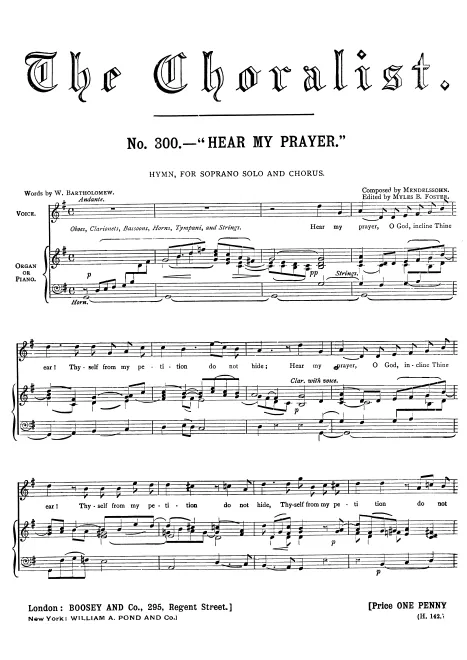 First page of Hear my prayer