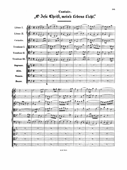 First page of O Jesu Christ, mein's Lebens Licht