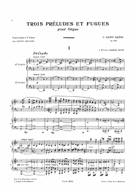 First page of 3 Preludes and Fugues