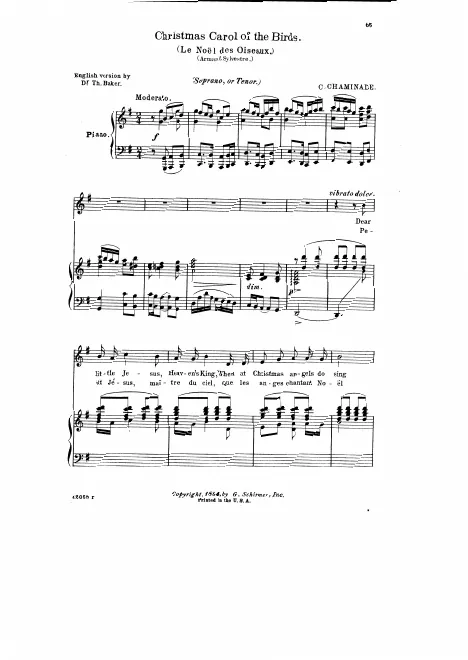 First page of Le Noël des oiseaux