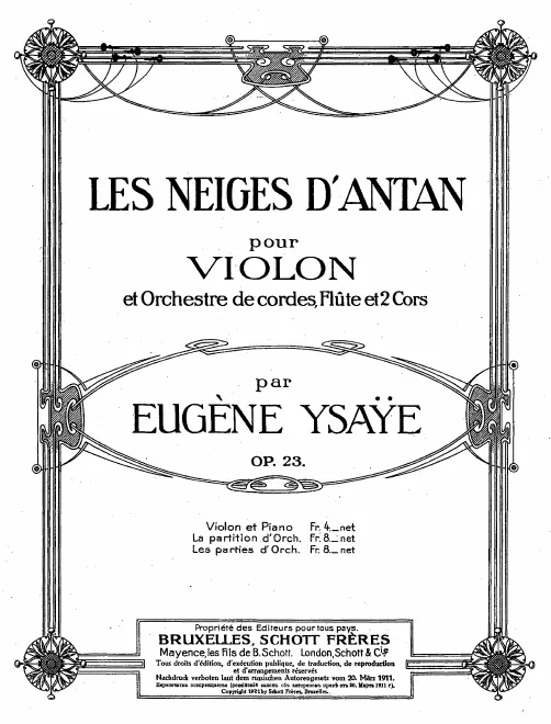 First page of Les neiges d'antan!