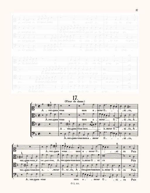 First page of Avecques vous mon amour