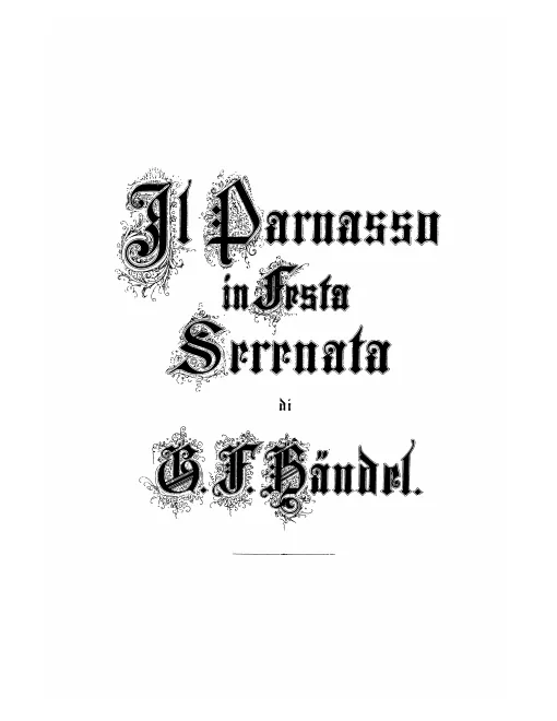 First page of Parnasso in festa