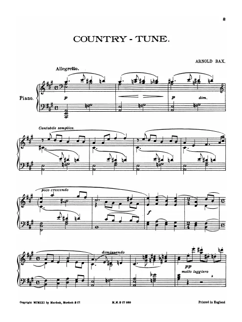 First page of Country Tune