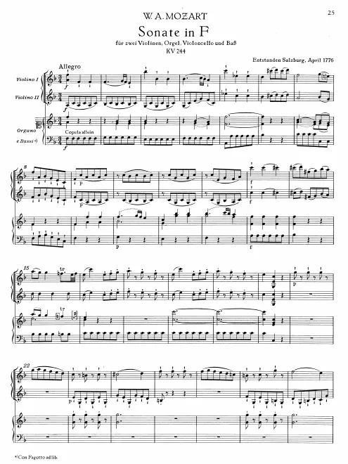 First page of Church Sonata