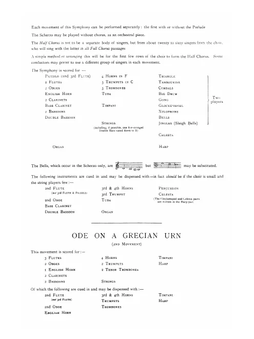 First page of Choral Symphony