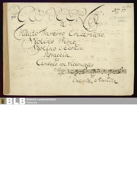 First page of Flute Concerto in C major