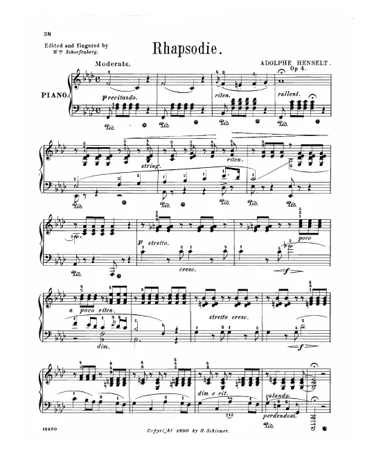 First page of Rhapsodie
