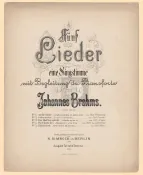 First page of 5 Lieder