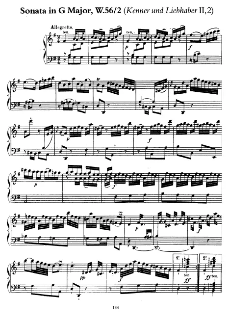 First page of Keyboard Sonata in G major