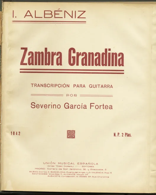 First page of Suite Española No.2