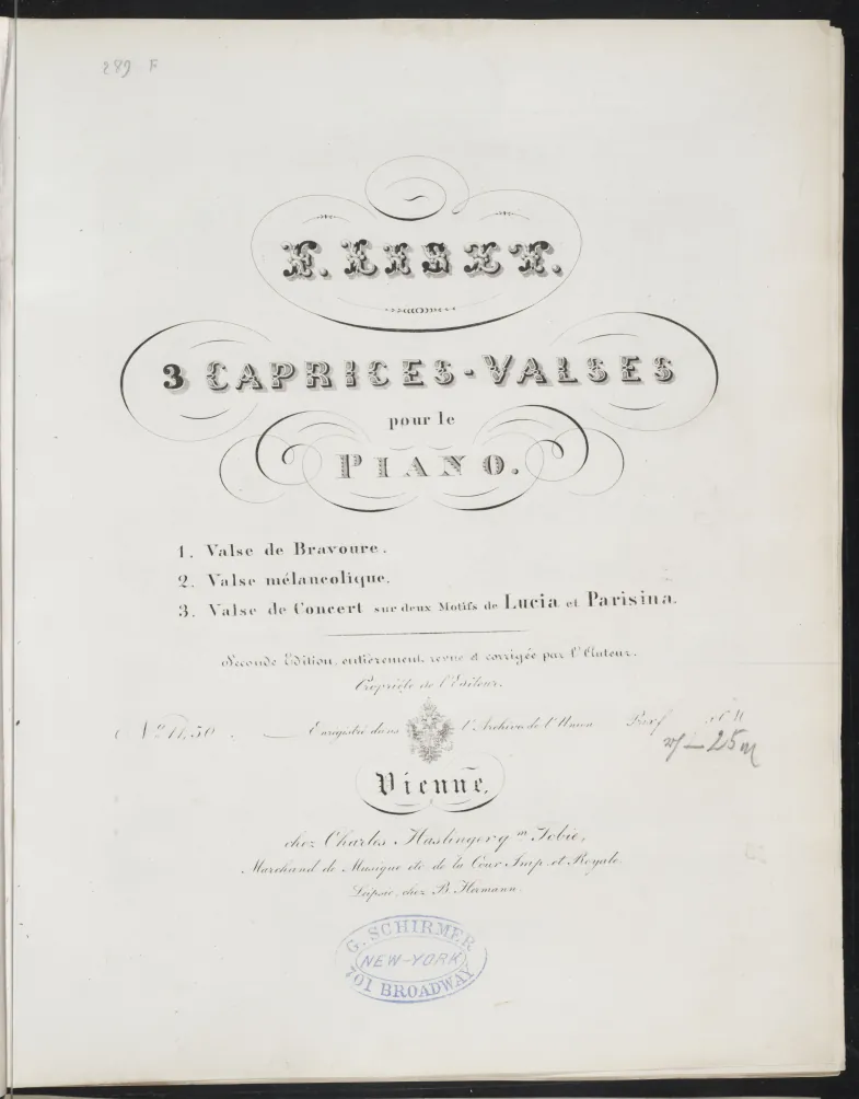 First page of 3 Caprices-Valses