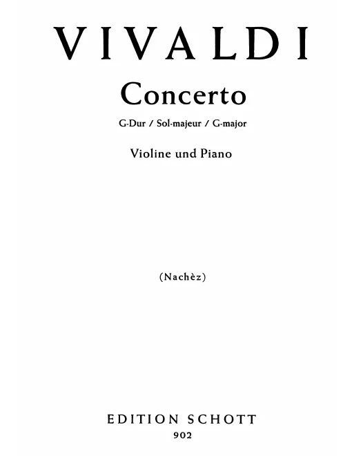 First page of Violin Concerto in G major