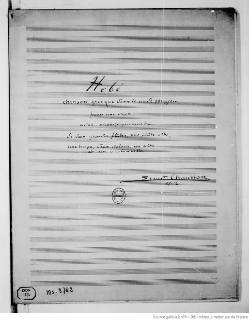 First page of Sept Mélodies