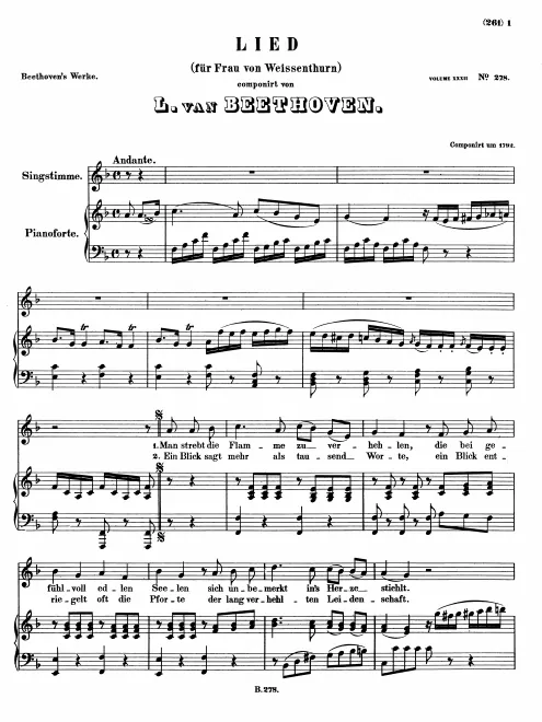 First page of Man strebt, die Flamme zu verhehlen