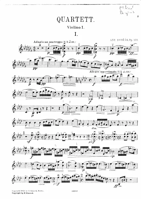 First page of String Quartet No.14