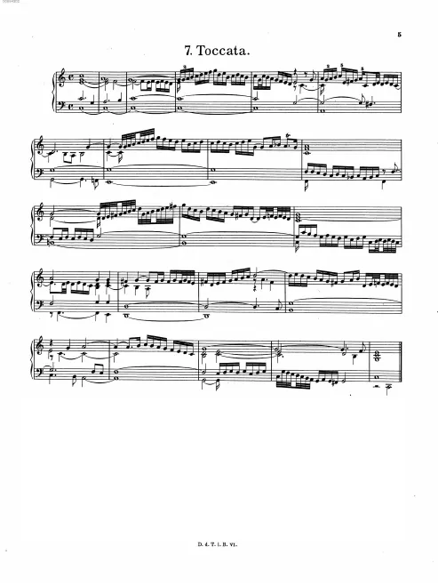 First page of Toccata in C major