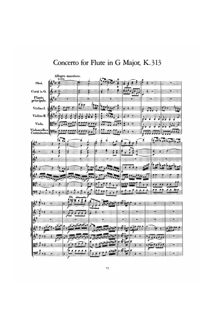 First page of Concerto pour la flûte avec accompagnement de l'orchestre