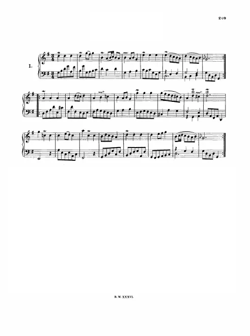 First page of Minuet in G major