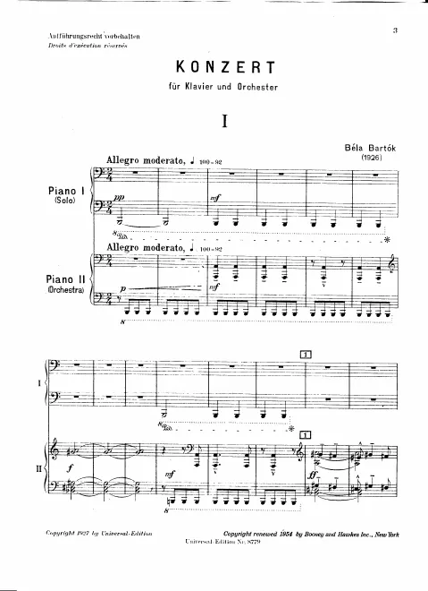First page of Piano Concerto No.1