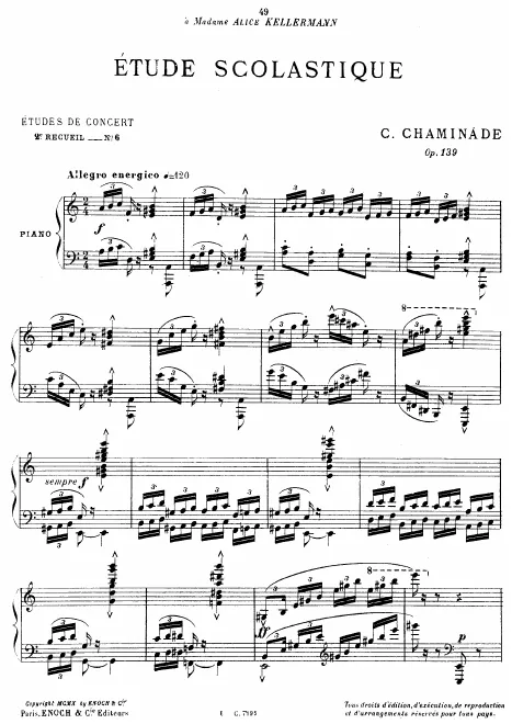 First page of Étude scolastique