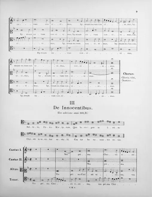 First page of Salvete, flores martyrum