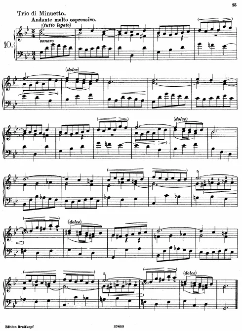 6. Præludlum in , BWV 929 (Menuet Trio di J. S. Bach)