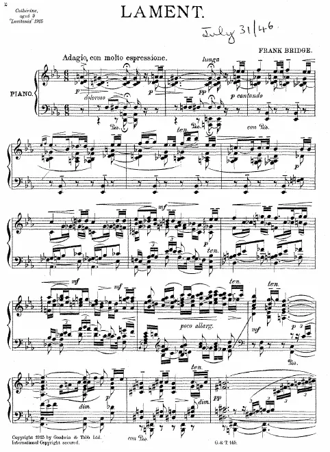 First page of Lament