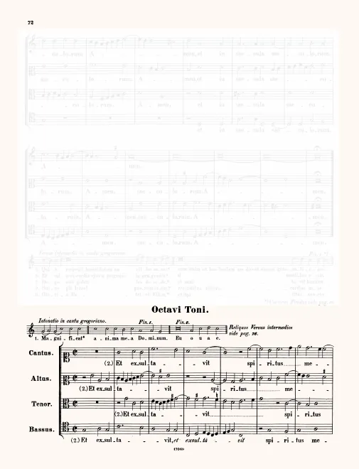 First page of Magnificat octavi toni
