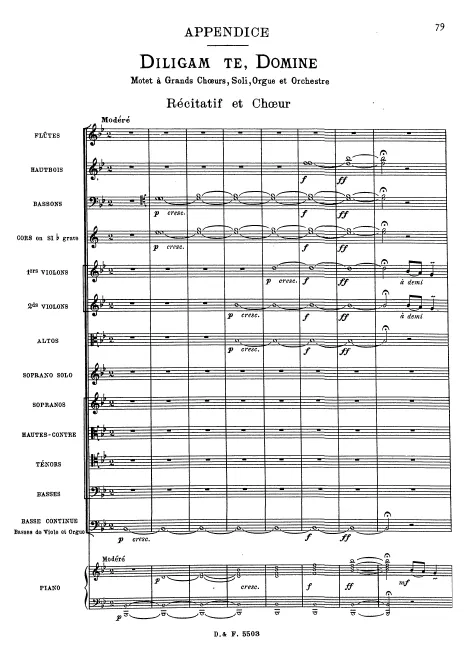 First page of Diligam te, Domine