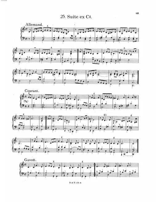 First page of Suite in C major