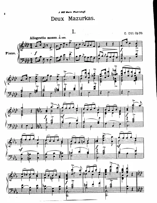 First page of 2 Mazurkas