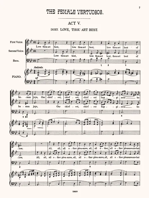 First page of The Female Virtuosos