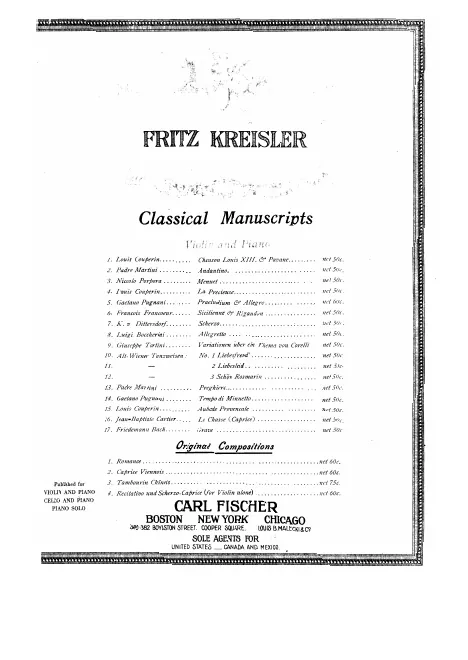 First page of Allegretto in the Style of Boccherini