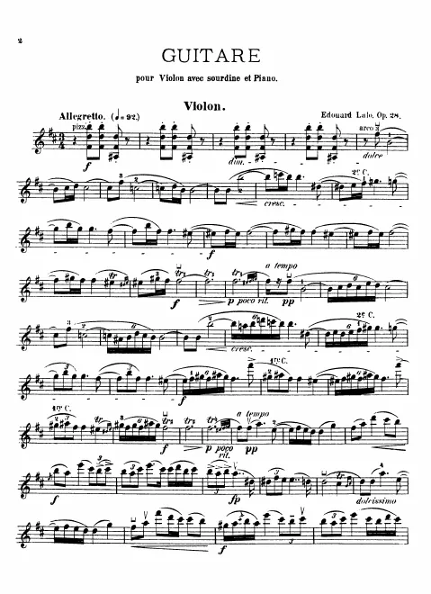 First page of Guitare