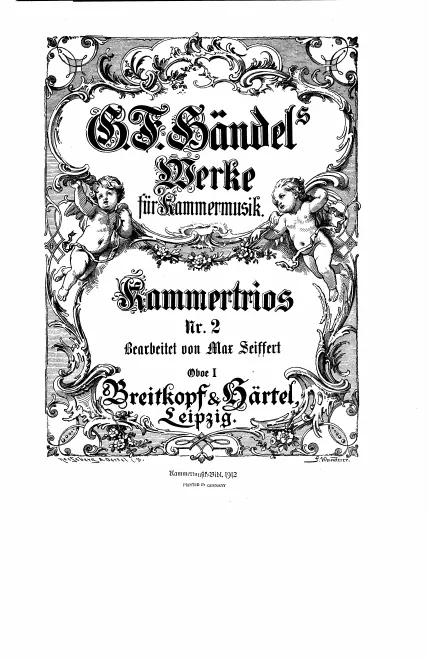 First page of Trio Sonata in D minor