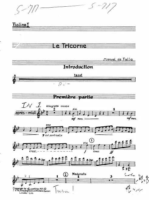 First page of El Sombrero de Tres Picos