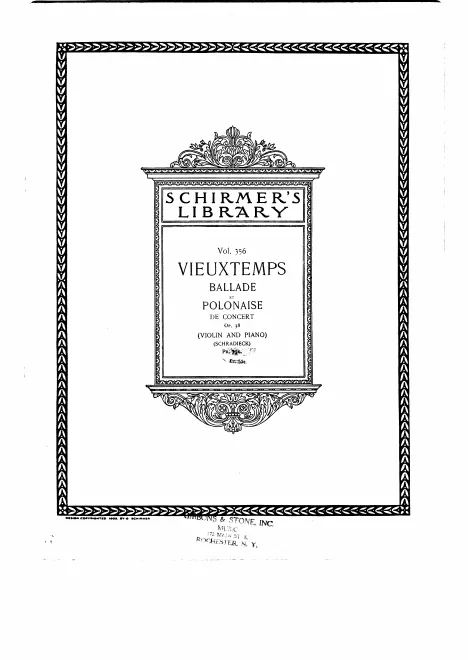 First page of Ballade et Polonaise