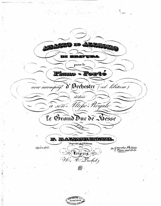 First page of Adagio ed allegro di bravura