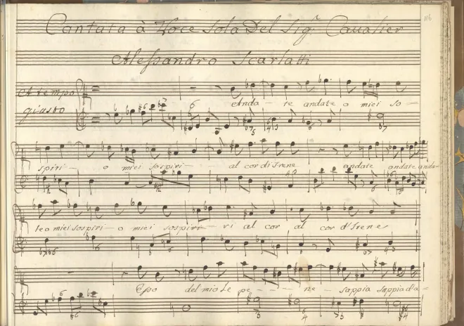 First page of Andate, o miei sospiri