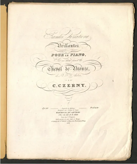 First page of Grandes Variations on an Air from the Opera 'Le Cheval de Bronze'