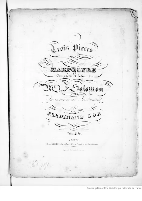 First page of 3 Pièces pour la Harpolyre