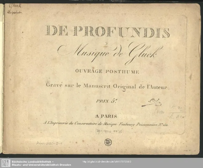 First page of De profundis