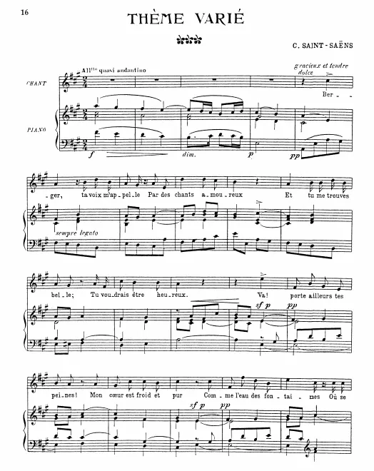 First page of Thème varié