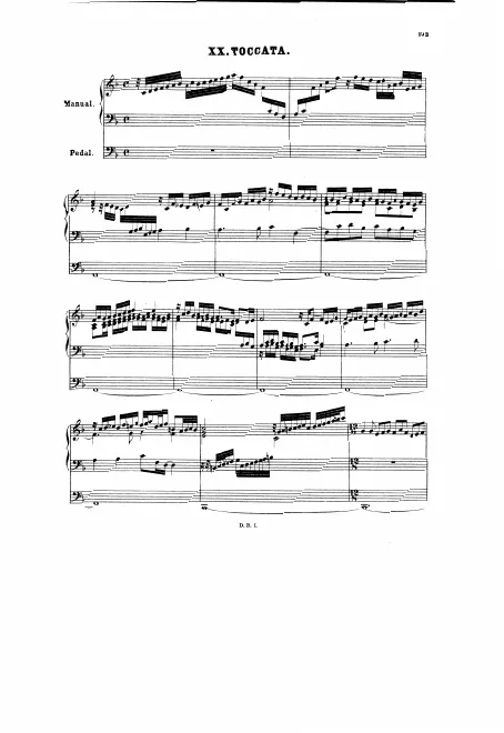 First page of Toccata in F major