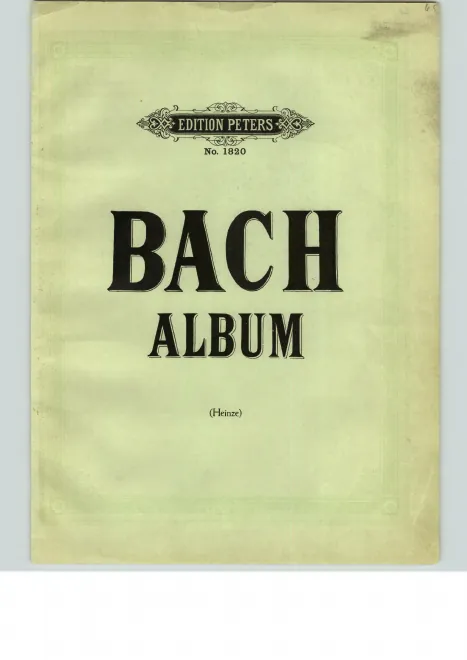 First page of Bach Album