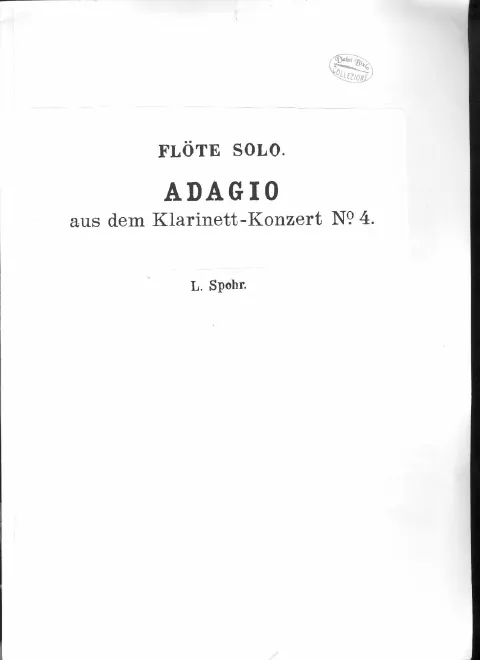 First page of Clarinet Concerto No.4