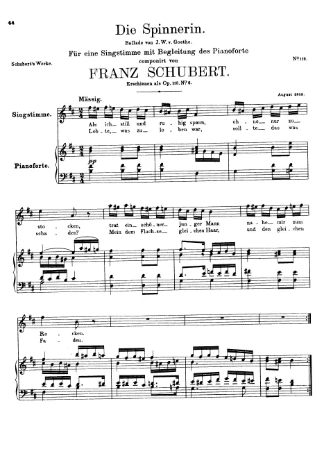 First page of Die Spinnerin