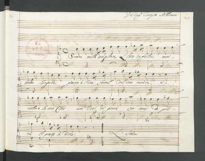 First page of Sovra molle origliere