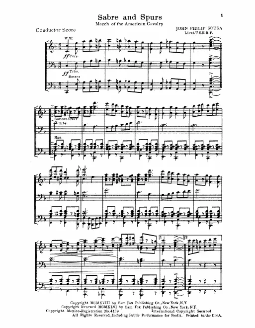 First page of Sabre and Spurs